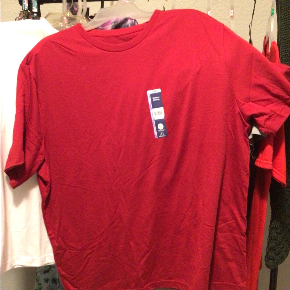 Red Cotton Nice Fitted T-Shirt